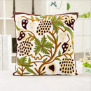 Boho farmhouse floral cream embroidered pillow covers living room