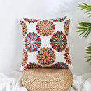 Boho farmhouse floral cream embroidered pillow covers living room