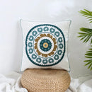 Boho farmhouse floral cream embroidered pillow covers living room