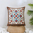 Boho farmhouse floral cream embroidered pillow covers living room
