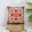 Boho farmhouse floral cream embroidered pillow covers living room
