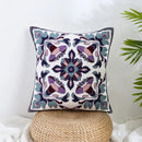 Boho farmhouse floral cream embroidered pillow covers living room