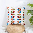 Boho farmhouse floral cream embroidered pillow covers living room