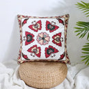 Boho farmhouse floral cream embroidered pillow covers living room