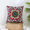 Boho farmhouse floral cream embroidered pillow covers living room