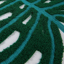 Boho floral embroidered green & brown cushion cover living room