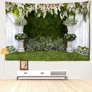 Boho floral garden landscape tapestry living room wall art