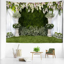 Boho floral garden landscape tapestry living room wall art