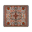 Boho floral sofa throw blanket – living room woven decor
