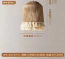 Boho fringe hemp rope pendant light – living room wood woven tassel