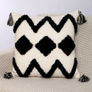 Boho geometric chenille embroidered pillow covers set living room