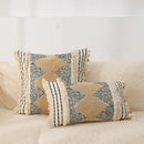 Boho geometric chenille embroidered pillow covers set living room