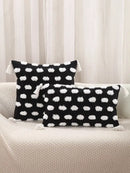 Boho geometric chenille embroidered pillow covers set living room