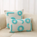Boho geometric chenille embroidered pillow covers set living room