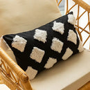 Boho geometric chenille embroidered pillow covers set living room