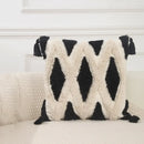 Boho geometric chenille embroidered pillow covers set living room