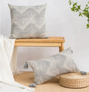 Boho geometric mustard & cream cushion cover living room decor