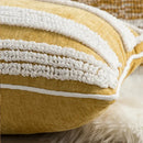 Boho geometric mustard & cream cushion cover living room decor