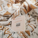 Boho geometric pattern cream & brown throw blanket bedroom tassels