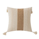 Boho geometric tassel cushion cover cream & red living room pillow