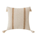 Boho geometric tassel cushion cover cream & red living room pillow