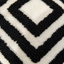 Boho geometric tufted black & cream cushion cover living room decor