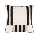 Boho geometric tufted black & cream cushion cover living room decor