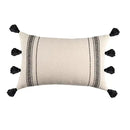 Boho geometric tufted cushion cover cream & gray living room pillow