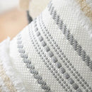 Boho geometric tufted cushion cover cream & gray living room pillow
