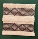 Boho geometric tufted cushion cover cream & gray living room pillow