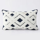 Boho geometric tufted cushion cover cream & gray living room pillow