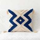 Boho geometric tufted embroidery cushion cover living room tassel decor