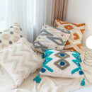 Boho geometric tufted tassel pillow cover living room set of 4