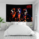 Boho hippie king diamonds white & red tapestry bedroom wall decor