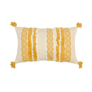 Boho jacquard cushion cover navy blue & mustard yellow living room