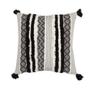 Boho jacquard cushion cover navy blue & mustard yellow living room