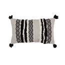 Boho jacquard cushion cover navy blue & mustard yellow living room