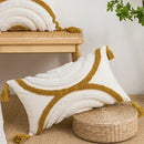 Boho loop tufted geometric pillow cover bedroom tassel cushion