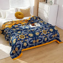 DecorBites™ Boho Mandala Cotton Summer Blanket - Double-Sided Soft Throw for Beds, Sofas