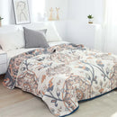 DecorBites™ Boho Mandala Cotton Summer Blanket - Double-Sided Soft Throw for Beds, Sofas