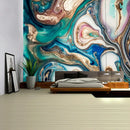 Boho marble abstract agate wall tapestry for bedroom decor