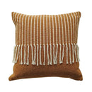 Boho moroccan fringed pillowcase set earthy tones living room decor