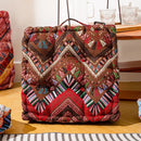 Boho multi color square floor pillows living room seating cushions