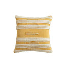 Boho mustard geometric tufted cushion cover living room pom pom accent