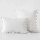 Boho orange velvet tassel fringe pillow covers living room decor
