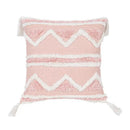 Boho pink geometric tufted pillow covers pink & white bedroom decor