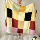 DecorBites™ Boho Printed Blanket: Cozy, Multi-Functional, Half-Flannel Shawl, Single/Double Bedspread