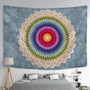 Boho rainbow indian mandala wall hanging bedroom lace tapestry