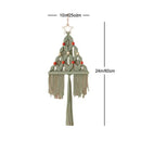 Boho sage green & cream macrame christmas tree wall hanging living room