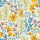 Boho Spring Flowers Wallpaper Mural